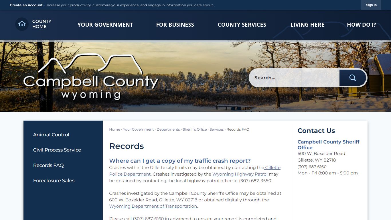 Records | Campbell County, WY - Official Website